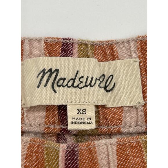 Madewell Linen/Cotton Rainbow Stripe Jogger Retro Shorts Womens size Extra Small - Picture 6 of 9